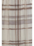 Brunello Cucinelli Silk Midi Skirt - Panama/Brown
