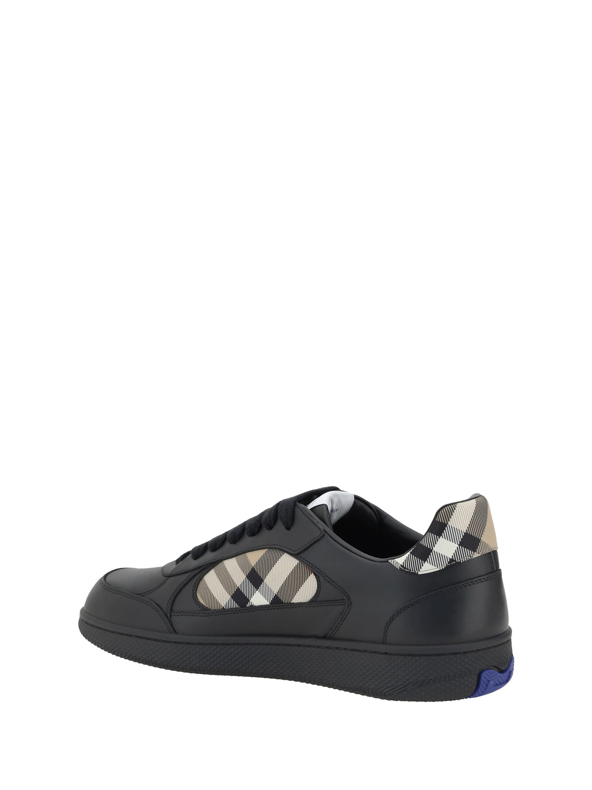 Burberry Leather Sneakers - Black/Sand Ip Chk