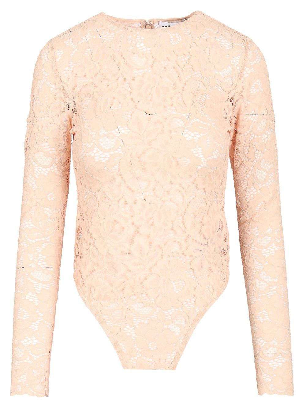 Self-Portrait Beige Floral Lace Bodysuit