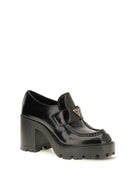 Prada Leather heeled Loafers - Black
