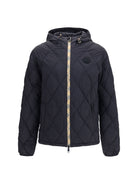 Burberry Doversgreen nylon Down Jacket with Check stitching - Black