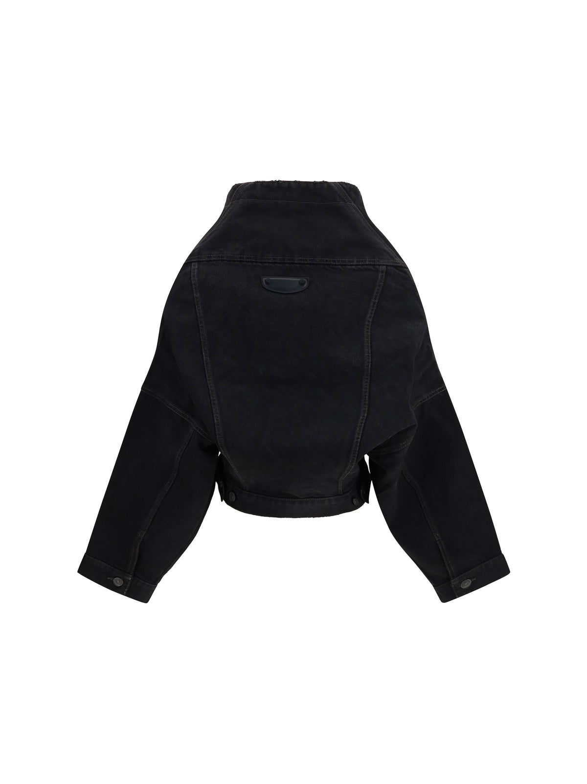 Balenciaga Wrap organic Japanese denim Jacket - Lt Vint Blck W Eff