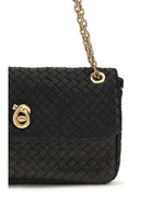 Bottega Veneta Intrecciato Shoulder Bag - Black-M Brass