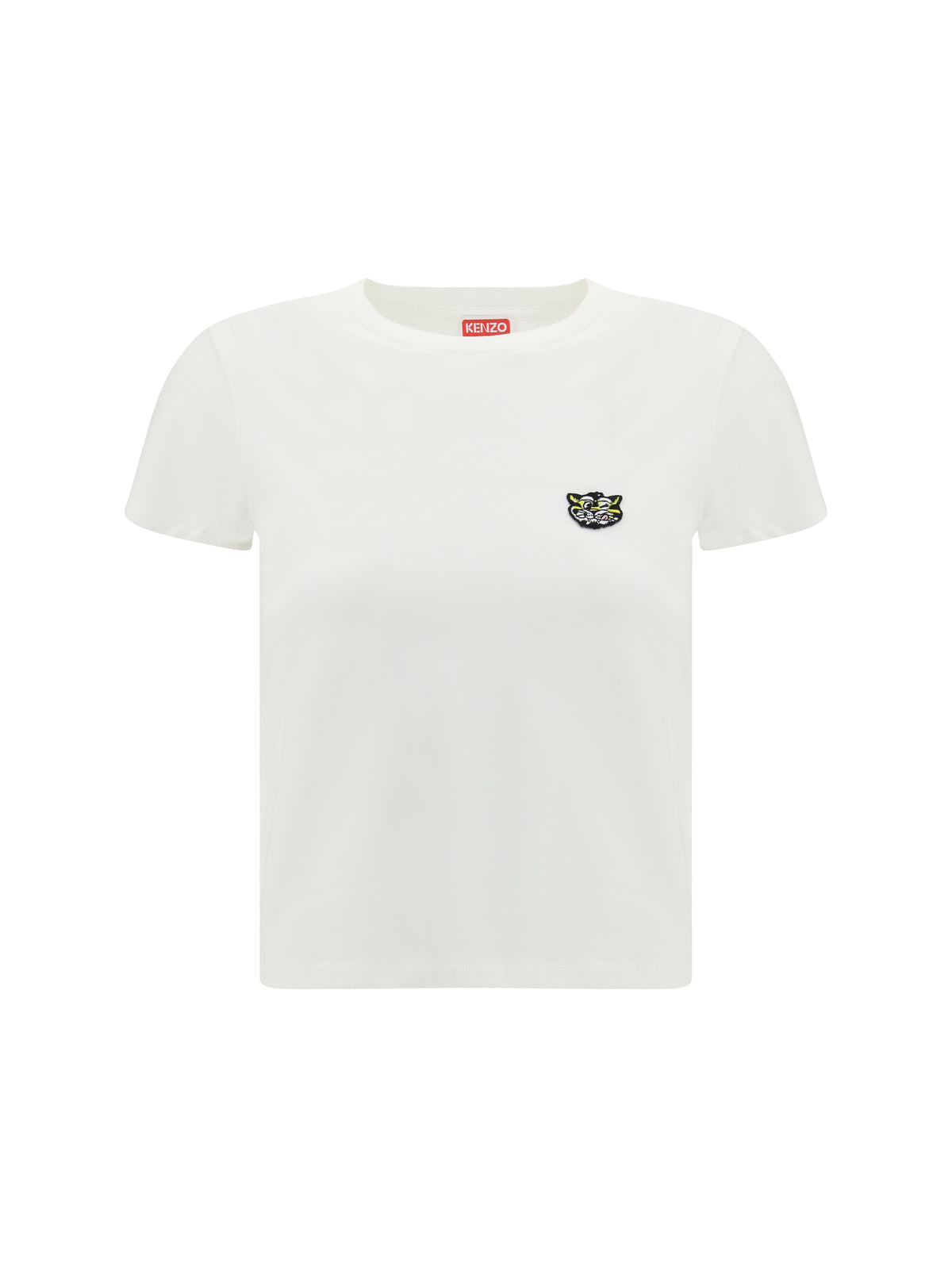 Kenzo Cotton T-shirt with the embroidered “Wild Tiger” - Off White