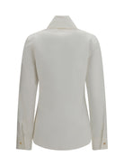 Khaite Ivy high-neck Shirt - Chalk