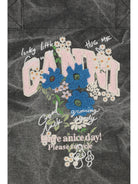Ganni Medium trapeze flower-print Shopping Bag - Phantom