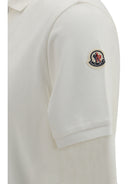 Moncler Cotton piqué Polo Shirt with logo - Natural