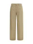 Max Mara Studio Baggy Pants in pure cotton satin - Coloniale