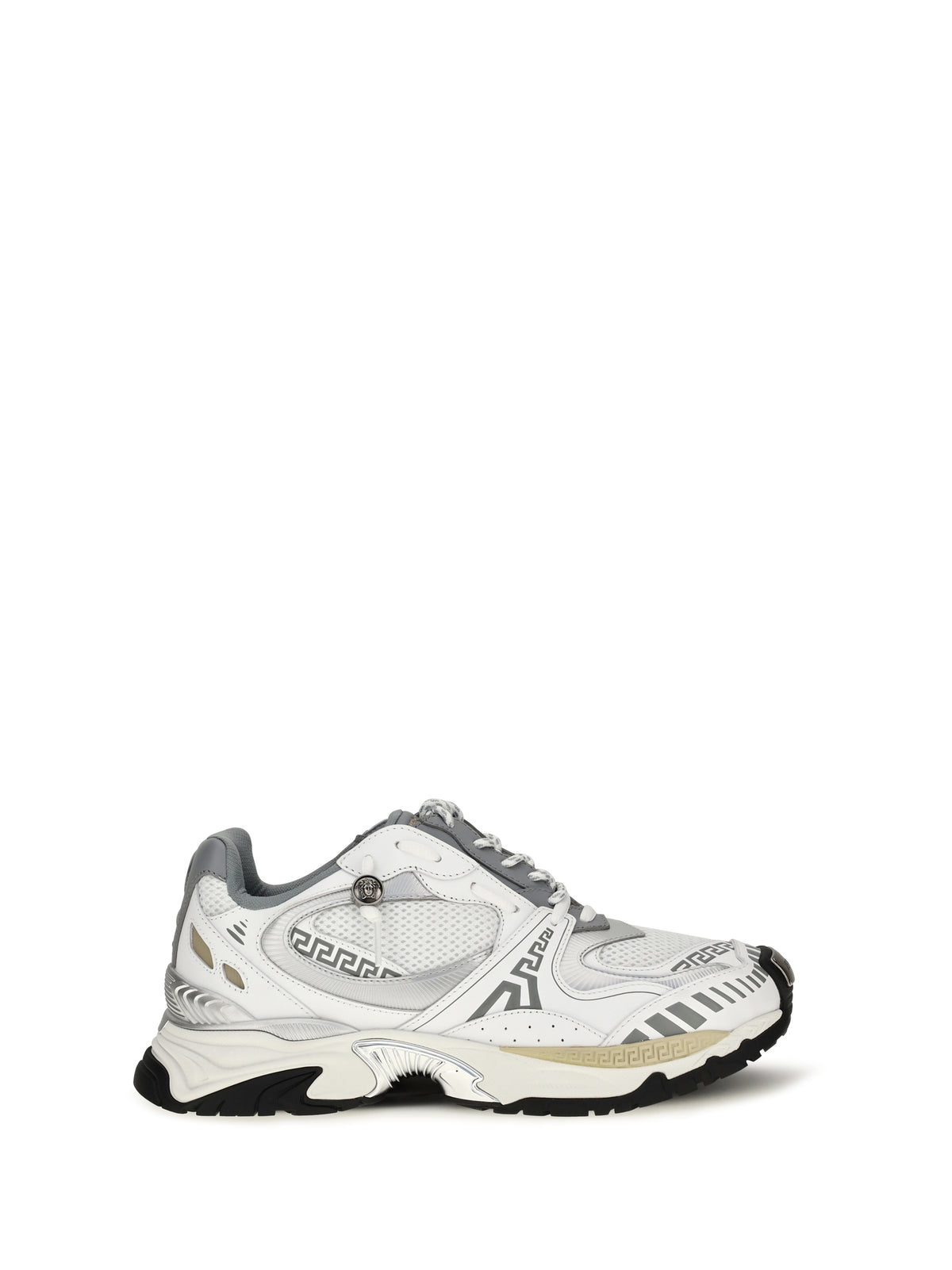 Versace Icaro Sneakers in fabric, mesh and leather - 6Ed9K-White+Silver+Concrete-Palladium '82