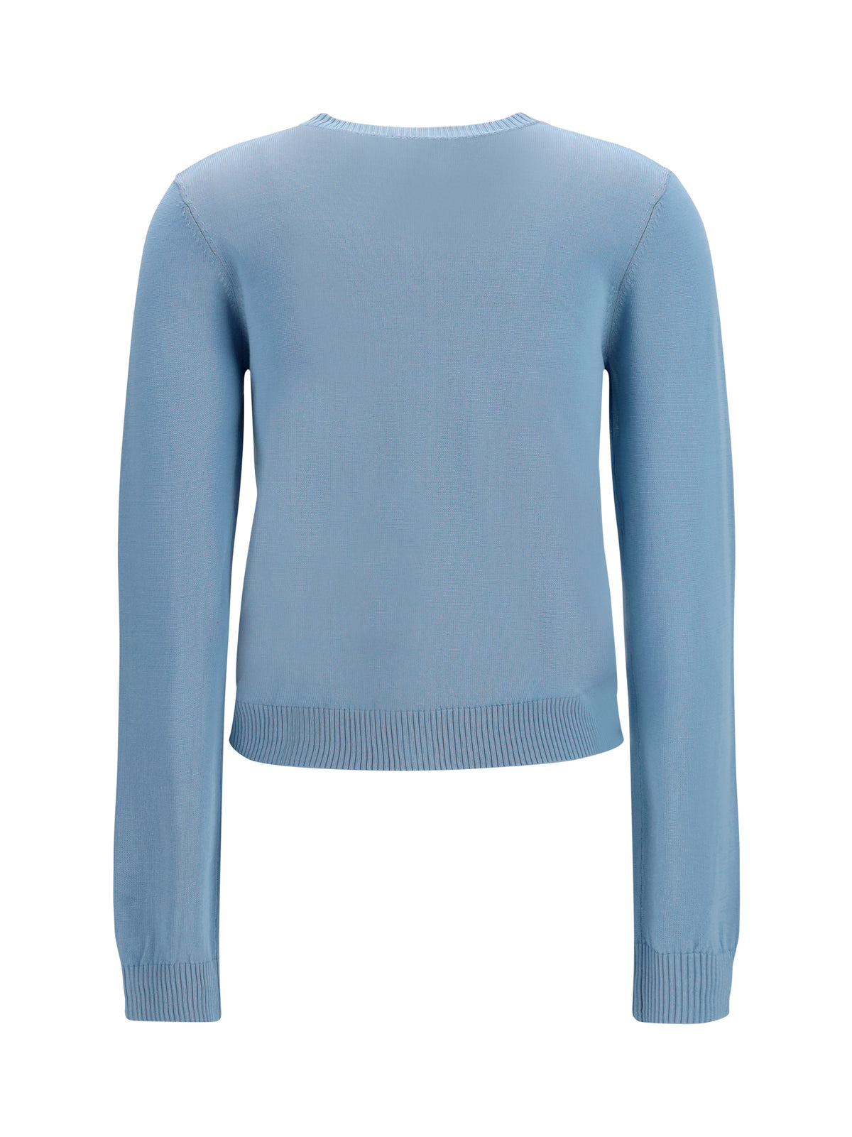 Ganni Diamond-pattern Cardigan - Soft Chambray