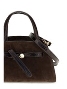 Tory Burch Small Romy suede Top Handle Bag - Dark Cocoa