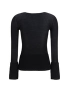 Alaïa Merino wool crewneck Top - Noir Alaia