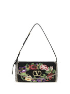 Valentino Small embroidered Devain Shoulder Bag - Multicolor/Black