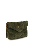 Saint Laurent LouLou Puffer Toy suede Shoulder Bag - New Juniper