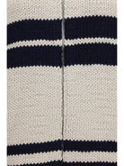 Prada Wool zip Cardigan - Avorio+Blu
