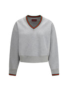 Gucci Web cotton jersey Sweatshirt - Grey Melange
