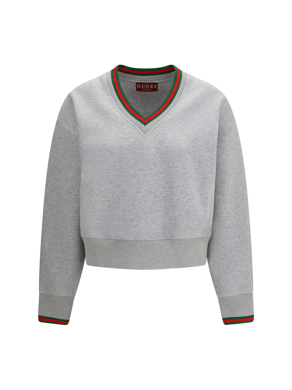 Gucci Web cotton jersey Sweatshirt - Grey Melange