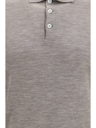 Brunello Cucinelli Virgin wool polo Sweater - Roccia+Nebbia
