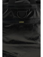 Loewe Squad paper-effect calfskin Backpack - Black