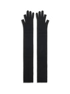 Rick Owens Long fingerless wool Gloves - Black