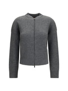 Max Mara Studio Carnet ribbed Cardigan - Grey Dark Melange