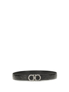 Ferragamo Reversible leather Gancini Belt - Black