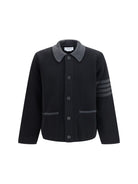 Thom Browne 4-Bar cotton piqué Jacket - Black