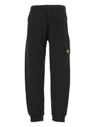 Stone Island Organic Cotton Fleece Joggers - Black