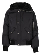 Mm6 Maison Margiela Hooded Bomber Jacket - Black