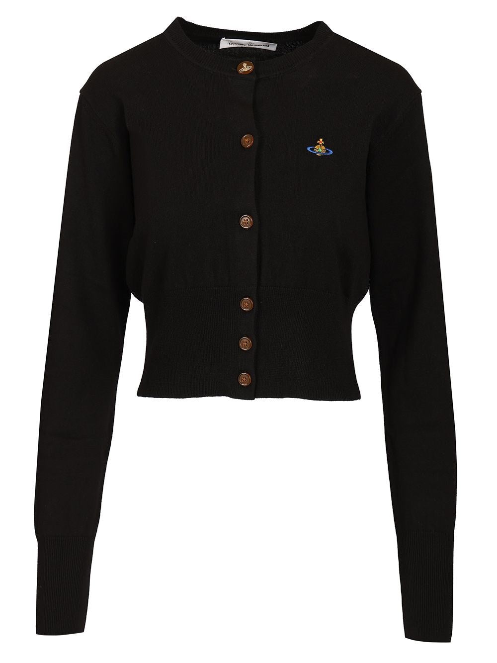 Vivienne Westwood "Bea" Cropped Cardigan - Black
