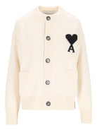 Ami Ami De Coeur Wool Cardigan - White