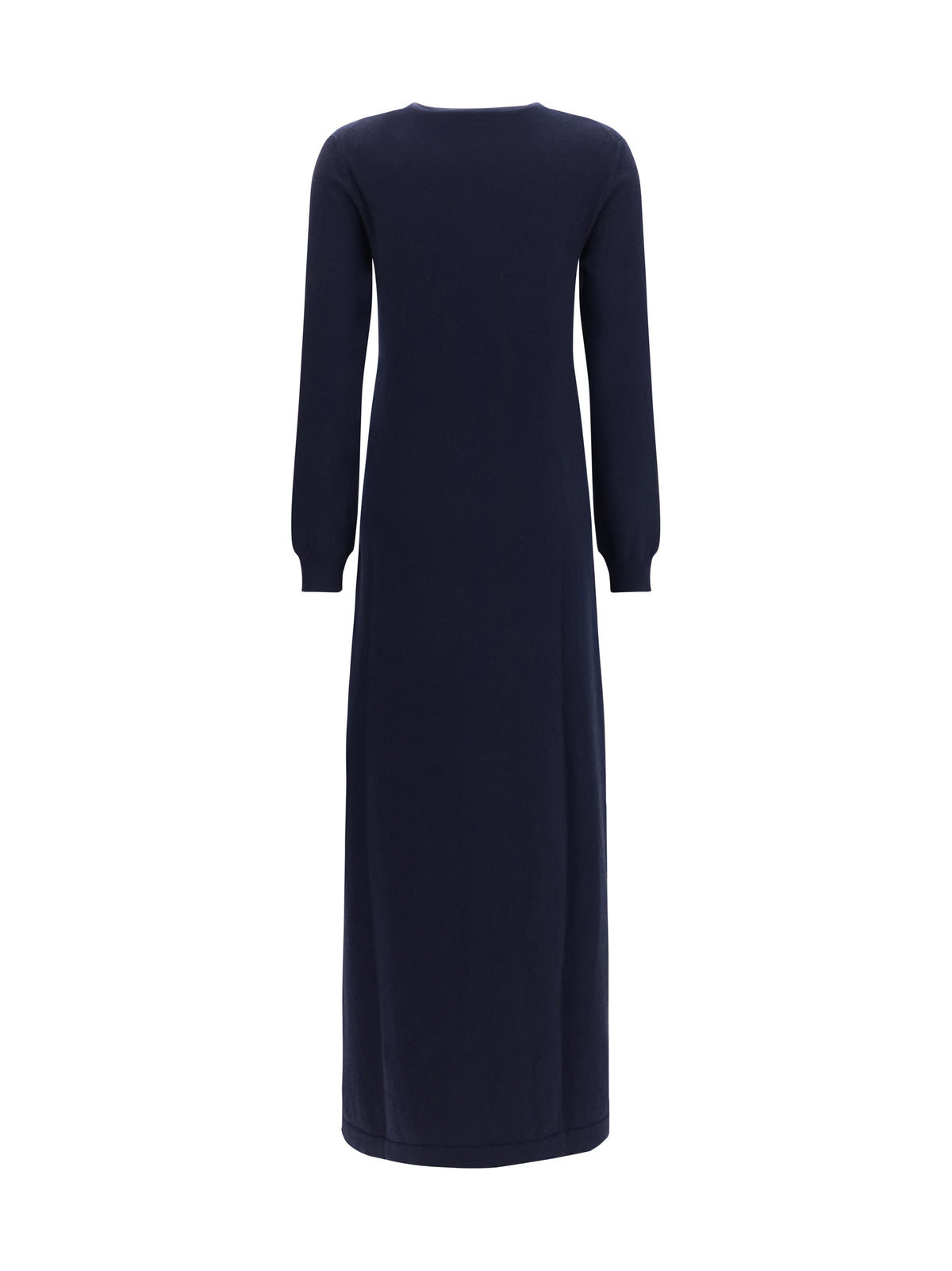 Malo Long cashmere crewneck Dress - Blu.