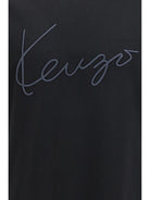 Kenzo Embroidered signature cotton T-shirt - Black
