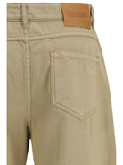 Max Mara Studio Baggy Pants in pure cotton satin - Coloniale