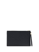 Saint Laurent Leather Pouch - Black