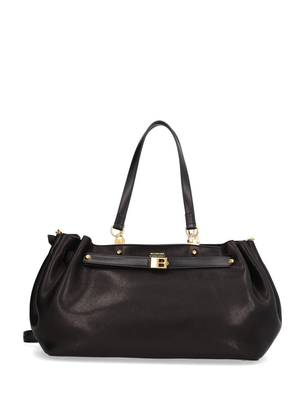 Balenciaga "Fan Carryall" Medium Handbag - Black