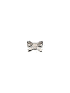 Self-Portrait Crystal Bow Brooch - Silver