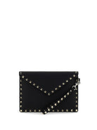 Valentino Garavani Rockstud Pouch in leather - Black