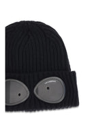 C.P. Company Goggle Beanie Hat in extrafine merino wool - Total Eclipse