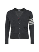 Thom Browne Virgin wool Cardigan - Med Grey