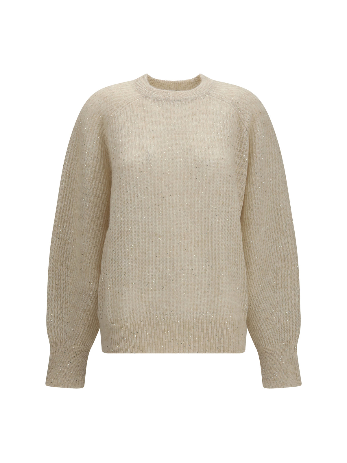Brunello Cucinelli Mohair-blend crewneck Sweater - Ivory