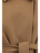 Max Mara Studio Bcollag Coat in virgin wool - Castagna