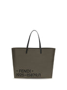 Fendi Roll large Shopping Bag - Green Militare+Nero