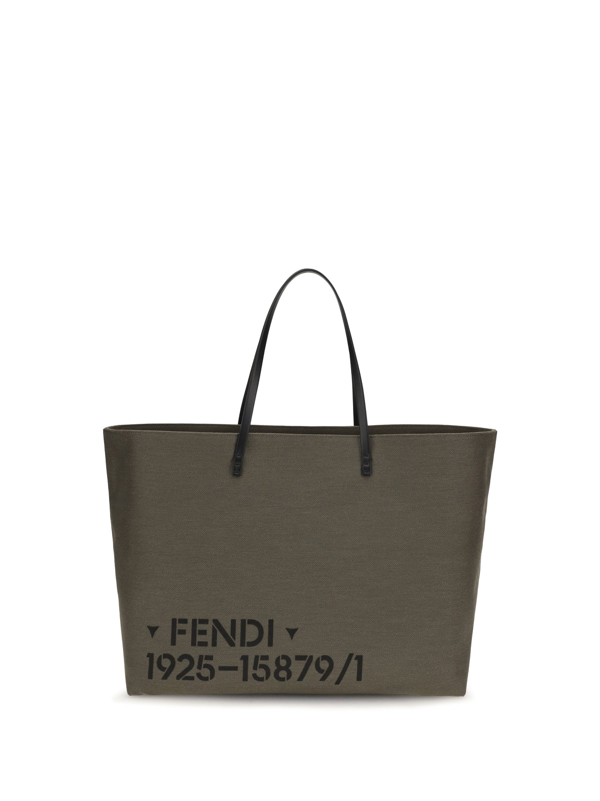 Fendi Roll large Shopping Bag - Green Militare+Nero