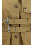 Ganni Canvas Jacket with double belt - Ermine