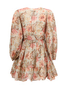 Zimmermann Daylight wrap mini Dress - Stamp-Floral-Sage
