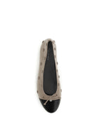 Tory Burch Bunny knot pointed Ballerinas - Soft Cement / Perfect Black