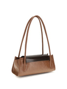 Marni Trunkette leather Shoulder Bag - Raw Sienna/ Redwood