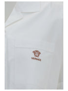 Versace Cropped cotton poplin Shirt - Optical White