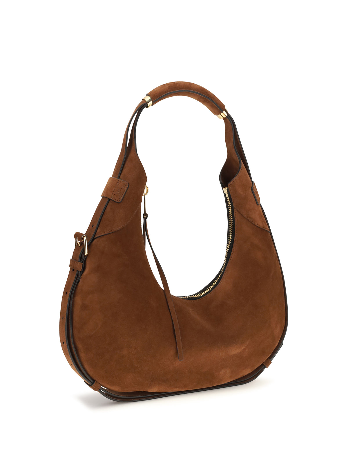 Moschino Medium Handle Me Hobo Shoulder Bag - Coffee